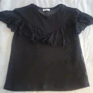 Zara cropped fishnet top